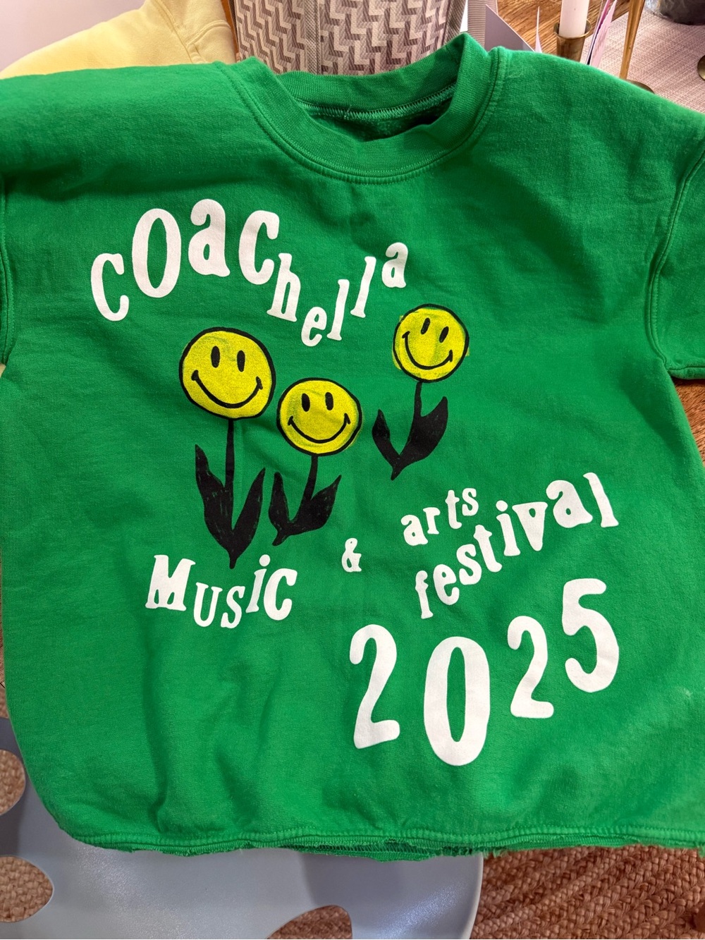 Coachella 2025 Green Graphic Sweatshirt